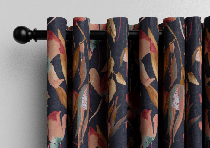 Belle Fuchsia, Indigo - Made to Measure Curtains - Image 12